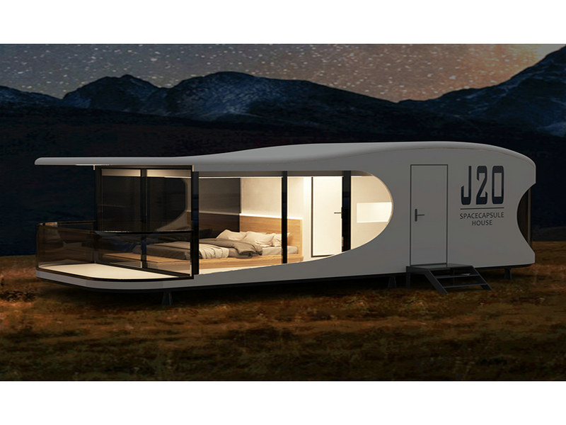 Affordable Sustainable Capsule Housing with guest accommodations